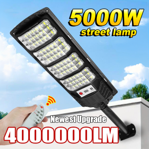 Upgrade 5000W Powerful Solar LED Light 320° Wide Range Super Bright Solar Lamp Outdoor Remote Control Motion Sensor Street Ligh