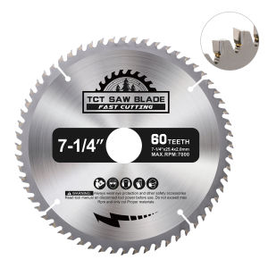 XCAN 1pc 7-1/4Inch Circular Saw Blade Carbide Wood Cutting Disc TCT Saw Blade 185mm 60T Tipped Cutter Woodworking Cutting Tools