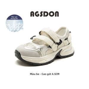 Agsdon | Dép Nữ Gót Đế Thô Thông Khí Mới 2026