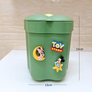 Thùng Rác Bàn Mini Hoạt Hình Có Nắp Đẹp Mắt Dung Tích Nhỏ Dùng Trong Gia Đình Cho Trẻ Em Thùng Đựng Đồ Trang Trí Phòng Ngủ