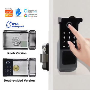 IP66 Waterproof Tuya Smart Lock Wifi Double Fingerprint Lock Outdoor Gate Digital Password Remote App Home Electronic Rim Lock