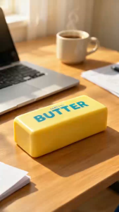 Butter Squishy Toy 12 Piece Value Pack - Yellow Squishy Toys - Not Real Food - For Ages 3+ - Kitchen Scene