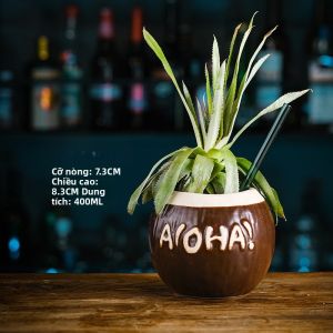 Cốc Pha Chế Hawaii Bằng Gốm Cổ Điển Mỹ Cốc Pha Chế Halloween Cốc Pha Chế Zombie Bar Cốc Tiki Cá Nhân Hóa Cốc Pha Chế Sáng Tạo