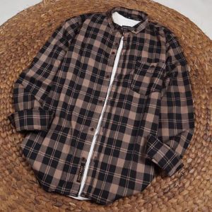 kemeja flanel premium pria dewasa lengan panjang