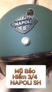 Mũ Bảo Hiểm 3/4 Napoli SH N099 - CHÍNH HÃNG - FREESHIP - Nón Bảo Hiểm Napoli SH - Đủ Màu - Viền Đồng - Có Vành Nón Lưỡi Trai