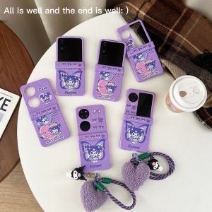 Adorable Purple Butterfly Kuroko Huawei Pocket2S Foldable Phone Case Xiaomi Mixflip Honor MagicVflip Protective Cover Oppo3flip Anti-fall Samsung Zflip5