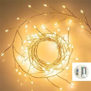 1PC 3M100LED/6M200LED/9M300LED/12M400LED Christmas USB with Remote Control Firecracker Light String Used for Party Decoration