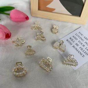 My Natural 1 pcs Korean Ins Pearl Geometric Small Hair Clip韩国半扎发珍珠发夹网红鲨鱼夹