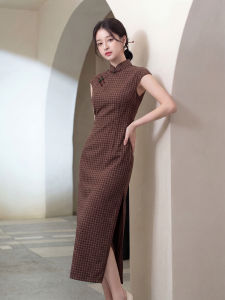 Sleeveless Slimming Retro High-End Daily Wear Cheongsam Dress