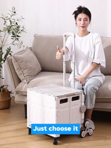 Foldable Shopping Cart 50L/65L/75L/80L Portable Trolley Cart Aluminum handle 360 Degree Tunable 35kg load capacity 4 wheels foldable cart with Aluminum handle 💥Singapore Ready Stock ❤️ 24 hours Shipping