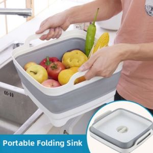 Foldable Expandable Square Vegetable Washing Drain Basket