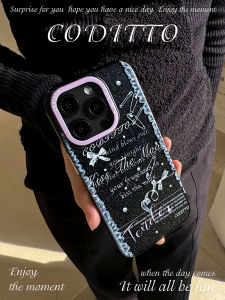 Black Ballet Shiny Powder iPhone17Promax Case Girls Heart Apple16Promax High-End Feeling 15Pro New Creative Ins Style 1314Pro Original Women Model