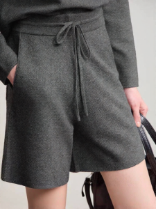 AMII | Simple Casual Sporty Loose Knitted Waist Shorts Female