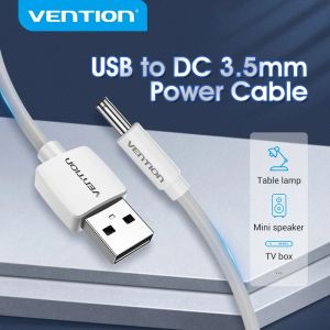 Vention USB to DC 3.5mm Power Cable USB A to 3.5 Jack Connector 5V Power Supply Adapter for Fans Luna2/3 Charger USB HUB DC 5.5mm Charging Cable