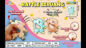 Mainan Kerincingan Bayi Bear Genggam Bayi - Kerincingan Beruang - Krincingan Bear Rattle Beruang