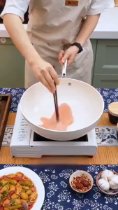 Popular Light Oil Less Smoke White Household Ceramic Non-stick Pan Induction Cooker Pebble Frying Pan Gas Stove Universal