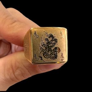 แหวนพญานาค ตัวเรือนหน้าเหลี่ยม 11 มม. เลือกขนาดได้