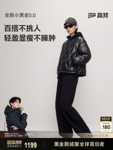 High Fashion Womens Goose down Jacket Small Black Gold 5.0 Pineapple Bag Autumn Winter Thin Warm Pure Color Zipper Closure