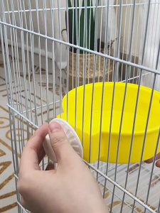 Pet Cat & Dog Hanging Feeding Bowl Stainless Steel Pet Cage Hanging Food & Water Bowl Mangkuk Kucing