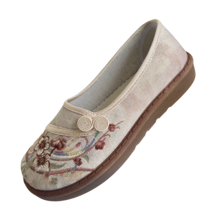 BUJINXUAN | Vintage Ethnic Embroidery Flower Cloth Shoes