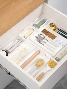 YHOME Fleksible Drawer Divider Box Kotak Pembagi Laci Serbaguna untuk Organizer Lemari K1223 KHM