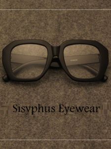 แว่นสายตากรอบหนาสไตล์ย้อนยุคสำหรับหน้ากว้าง แว่นสายตากรอบใหญ่สำหรับผู้ชาย แว่นสายตากรอบดำป้องกันแสงสีฟ้าสำหรับผู้หญิง แว่นสายตากรอบกว้างสำหรับหน้ากลม