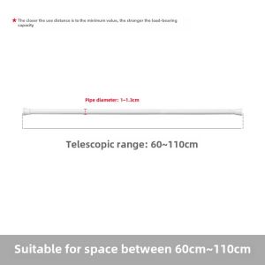 Japan Punch-Free Telescopic Rod Sink Storage Jackstay Bookshelf Wardrobe Clothing Rod Shower Curtain Cross Arm