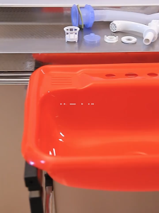 Plastic Basin with Foldable Stand  Sinki Basin Dapur Mudah Portable Simple vegetable basin for site  Home Sink