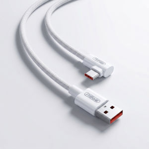 NNBILI 100W Elbow 90 Degree USB A to Type C Fast Charging Cable 6A USB C Data Cable For Huawei Samsung Xiaomi Iphone 17 16 Cord