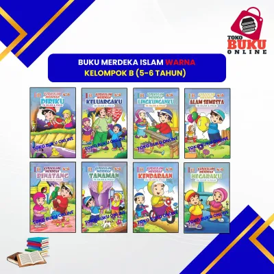 BUKU PAKET KURIKULUM MERDEKA kelompok B isi 8 untuk TK islam/paud