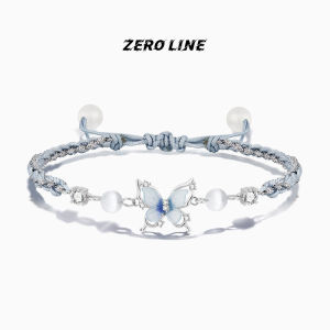 Zeroline Butterfly Hand Chain Womens Sweet Fairylike Woven Hand Rope Exquisite Valentines Day Gift Mixed Material Bracelet