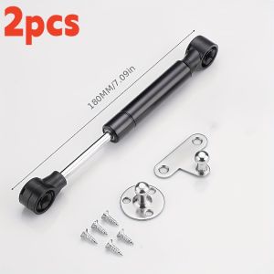 2pcs Aluminum Frame Glass Door Gas Struts Furniture Hinge Kitchen Cabinet Door Lift Pneumatic Support Hydraulic Gas Spring Stay