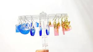 Earring Pendant Epoxy Silicone Mold Geometry Round Triangle Necklace Key Chain Pendant Resin Mold Jewelry Making Accessories
