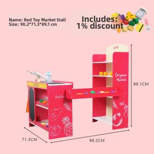 Role Play Cash Register Toy Wooden