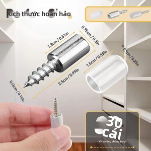 Vít Tự Khoan Cho Giá Đỡ Kệ Tủ Giá Đỡ Laminate Với Ống Cao Su Chống Trượt Giá Đỡ Tấm Kính Vít Cố Định