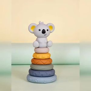 Bộ Đồ Chơi Phát Triển Giác Quan Cho Bé Theo Phương Pháp Montessori Rèn Luyện Kỹ Năng Vận Động Tinh Xếp Chồng Tháp Với Chủ Đề Koala & Thỏ Dành Cho Trẻ Từ 0-12 Tuổi