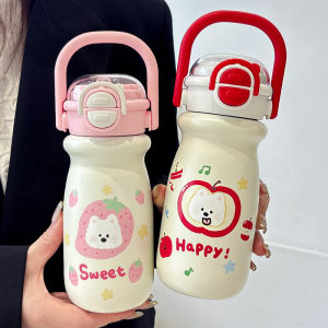 แก้วน้ำสแตนเลส 316 ทรงขวดนมขนาดเล็ก แก้วน้ำรักษาอุณหภูมิ แก้วน้ำแบบพกพาพร้อมสตรีท อุปกรณ์ดื่มสำหรับนักเรียน