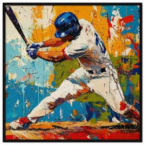Tranh thể thao bóng chày. Tranh treo tường dán tường sơn dầu canvas trang trí. CGI-1558
