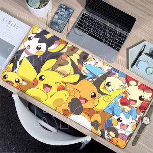Potdemiel | Anime Pokemon Emolga Mouse Pad Professional Computer Keyboard Desk Mats Non-slip Gaming Accessories Playmat LockEdge Rubber Mats