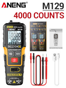 ANENG | ANENG M129 Digital Multimeter NCV Non-Contact Electrical Measurement Automatic Recognition Type-C Charge Electrician Instrument