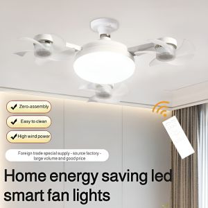 Remote Control Fan Light Dimmable Brightness Electric Fan Light Low Noise High Wind Power Fan