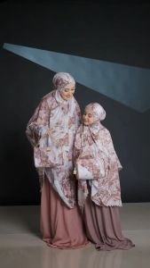 NADHEERA SHALEENA MUKENA COUPLE - Mukena Rayon Premium Adem | Mukena Ibu & Anak | Mukena Cantik Simpel Elegan