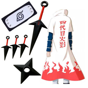Naruto Shippuden 4th Hokage Cosplay Cape Anime Surrounding Waterfall Mitai Vestments Cartoon Themed Clothing Accessory