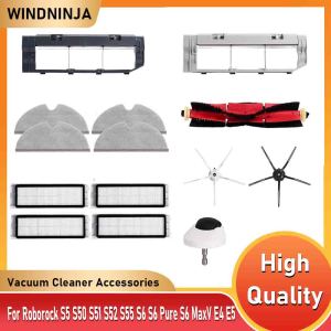 Roller Side Brush HEPA Filter Mop Cloth For Roborock S5 S50 S51 S52 S55 S6 S6 Pure S6 MaxV T6 T7 E4 E5 Vacuum Cleaner Part