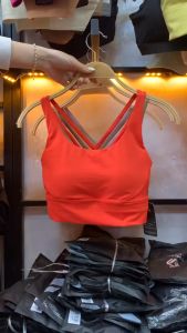 Áo Bra gym Yoga 913D mút đúc dây chéo lưng nâng V1 tập yoga gym erobic vải mịn 25% Spandex