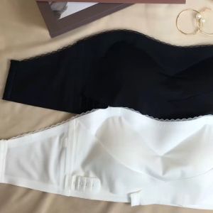 【M - 5XL】Hermonisse Cross Front Strapless Plus Size Slip-proof Invisible Bra Gathered Bra big Chest