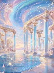 Acrylic Paint By Numbers Dreamy Sky Crystal Oil Painting Package Art Picture For Bedroom Wall Adults Hand Painted Unique Gift