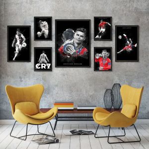 Thời Trang Hiện Đại Thể Thao Thẩm Mỹ HD Canvas Poster In - Messi Ronaldo Ngôi Sao Bóng Đá Nghệ Thuật Treo Tường Cho Phòng Ngủ Gia Đình Trang Trí Phòng Khách