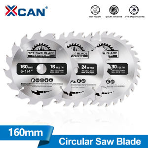 XCAN 1pc Circular Saw Blade 160mm Wood Cutting Discs Carbide Saw Blade Bore 20mm Woodworking Cutting Tools 16/24/30/48/60/80T