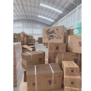 แพ็ค 20 ใบ กล่องลายหมีดำ Thank You ไซส์ B